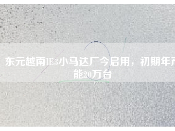 東元越南IE3小馬達(dá)廠今啟用，初期年產(chǎn)能20萬(wàn)臺(tái)