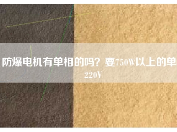 防爆電機(jī)有單相的嗎？要750W以上的單相220V