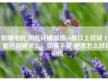 防爆電機(jī) 用在環(huán)境溫度60度以上區(qū)域 F級(jí)能達(dá)到要求么，如果不能 要求怎么樣的電機(jī)