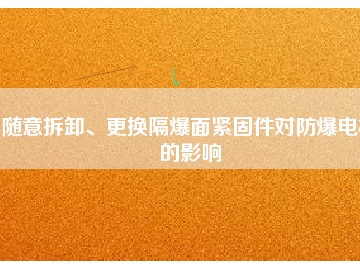 隨意拆卸、更換隔爆面緊固件對防爆電機的影響