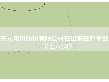 東元電機(jī)股份有限公司在山東在辦事處或分公司嗎？