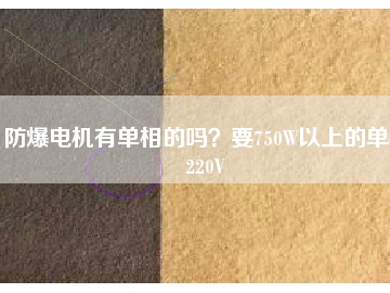 防爆電機(jī)有單相的嗎？要750W以上的單相220V