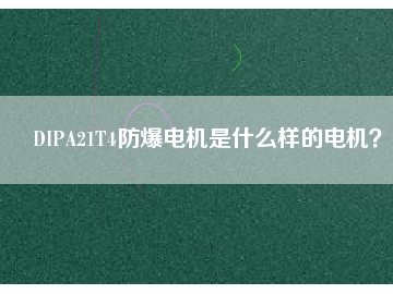DIPA21T4防爆電機(jī)是什么樣的電機(jī)？