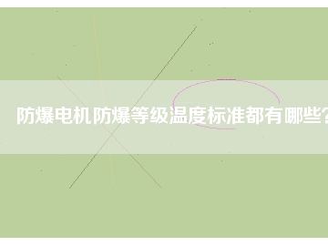 防爆電機(jī)防爆等級(jí)溫度標(biāo)準(zhǔn)都有哪些？