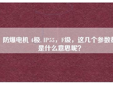 防爆電機(jī) 4極, IP55，F(xiàn)級(jí)，這幾個(gè)參數(shù)都是什么意思呢？
