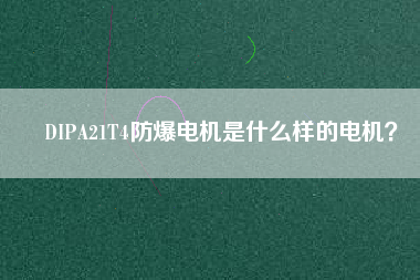 DIPA21T4防爆電機(jī)是什么樣的電機(jī)？