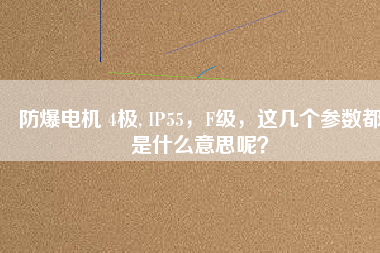 防爆電機 4極, IP55，F(xiàn)級，這幾個參數(shù)都是什么意思呢？
