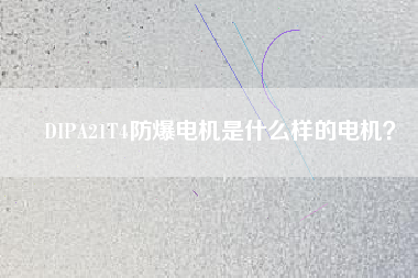 DIPA21T4防爆電機是什么樣的電機？